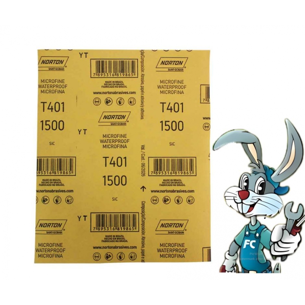 Folha Lixa Dágua - N 1500 cód 16100 - LIXA NORTON