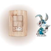 Interruptor 2 Teclas Simples com Tomada 2P+T 10A 250V - cód 30993 - PLUZIE