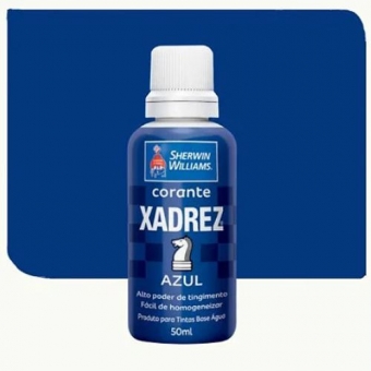 Corante Xadrez Azul 50ml - Base D`Água