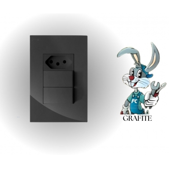 Interruptor Duplo + 1 tom 10A - cód 29989