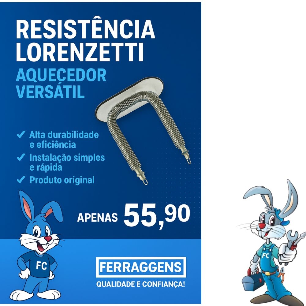 Resistência Aquecedor Versátil Lorenzetti - cód 12069