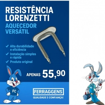 Resistência Aquecedor Versátil Lorenzetti - cód 12069