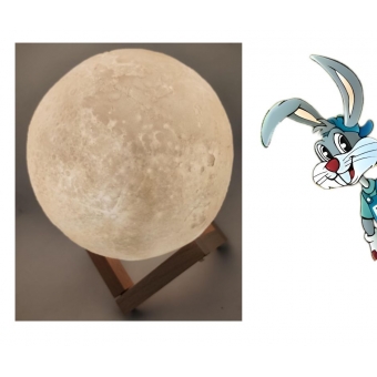 3d moon - (3 TONS DE CORES) LUA ABAJUR / PROMOÇÃO COD XT0001