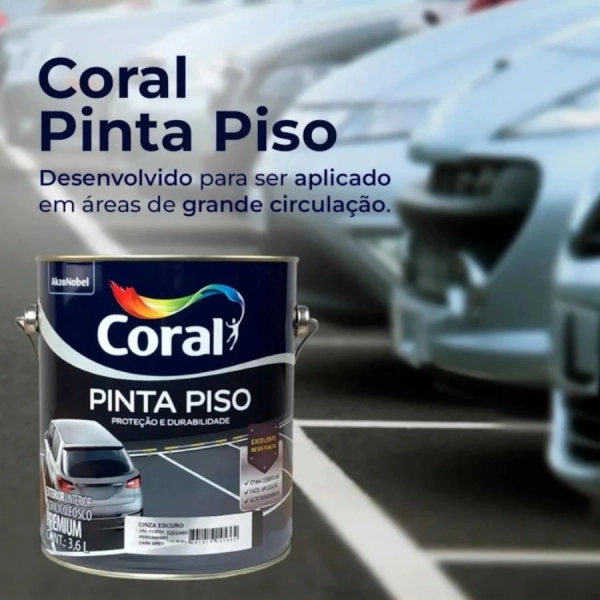 Tinta Piso Premium Internas e Externas 3,6L Coral - CINZA MEDIO