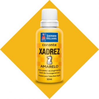 Corante Xadrez Amarelo 50ml - Base D`Água