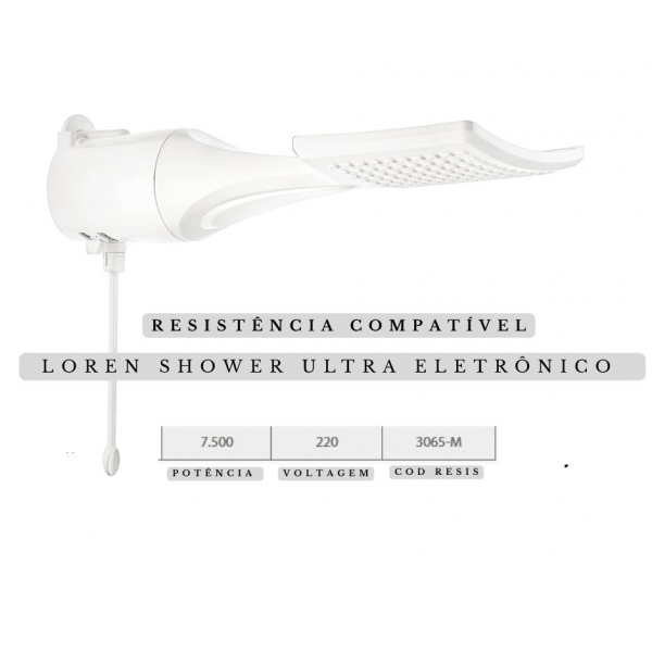 Resistência Multi Loren Shower Ultra 7500w - 3065M - cod 24335 - LORENZETTI