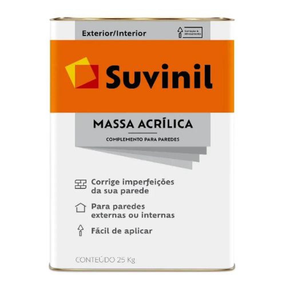 Massa Acrílica Suvinil 25kg Interior e Exterior