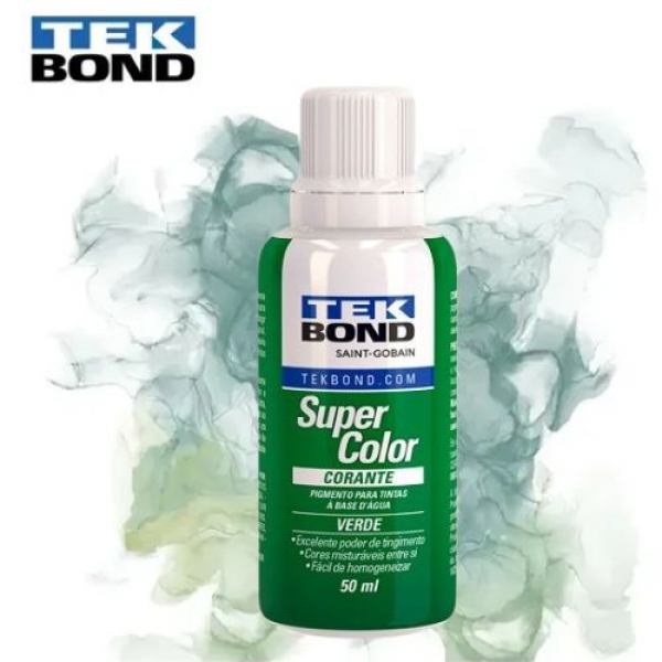 Corante Verde 50ml - Base D`Água - TEK BOND