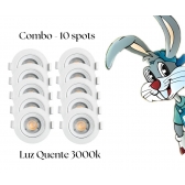 Kit 10 Spots Led Embutir Redondo 5w  - cód 20002 - GALAXYLED