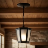 Pendente L-1-C : Preto - Cód 16762 - LANTERNA