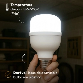 Lâmpada 20W LED Bulbo - 6500K - Cód 28228