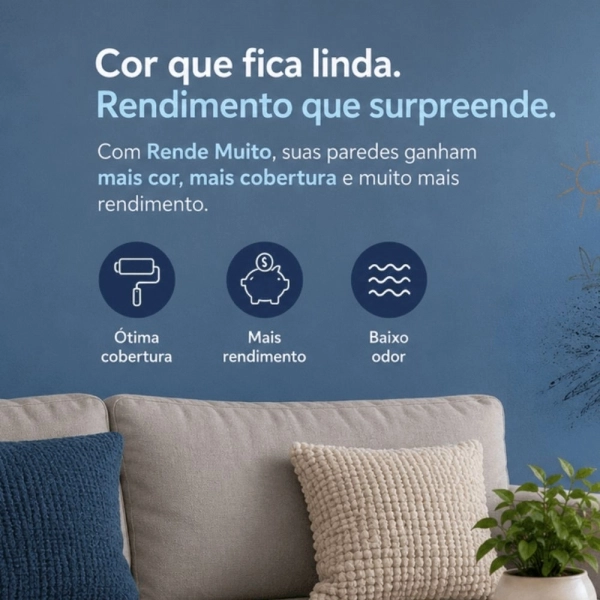 Tinta Coral Rende Muito 16L - Tinta concentrada - AZUL SERENO