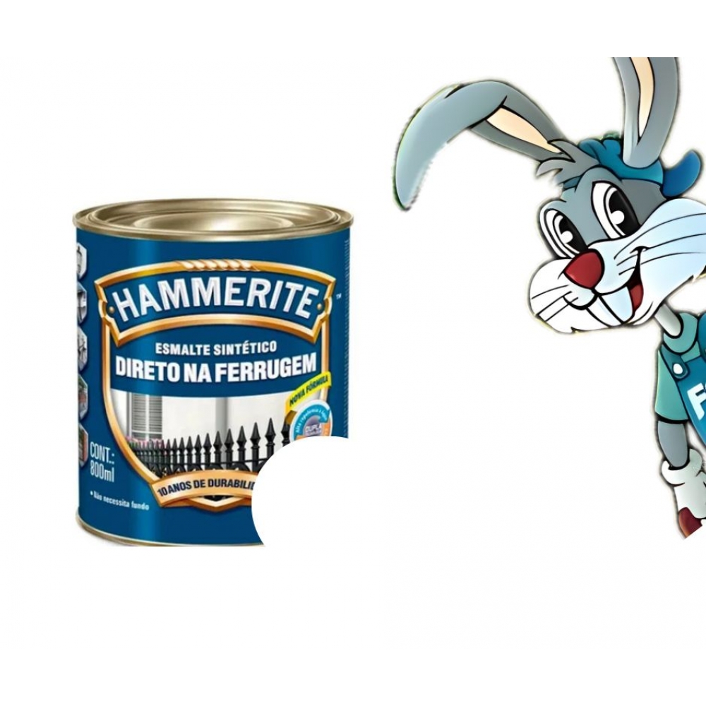 Tinta Hammerite Direto Na Ferrugem - 800ml - Coral - BRANCO