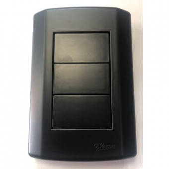 Placa 4x2 C/Suporte 3 Modulos Cego