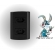 Tomada dupla 10A preta fosca Pluzie - cód 27553 - PLUZIE