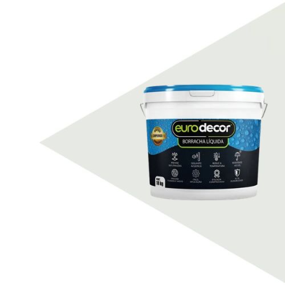 Borracha Liquida Emborrachada Eurodecor 4kg - BRANCO NEVE