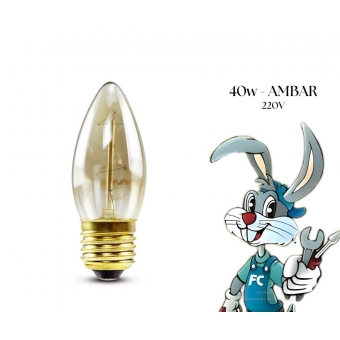 Lâmpada Filamento Carbono C35 - 40W cód 27930