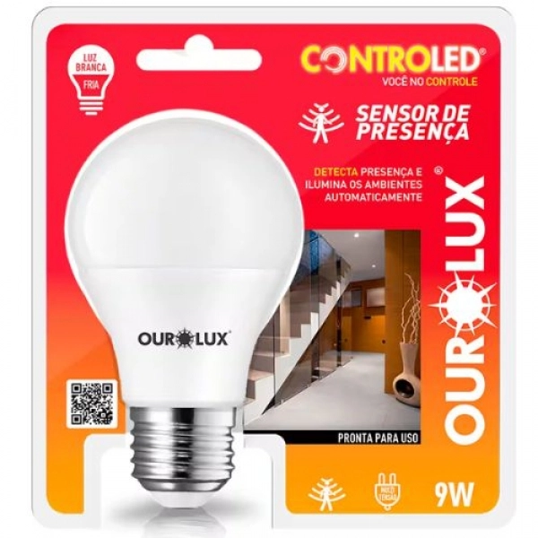 Lampada Com Sensor Presença 9W - Cód 7920 - SENSOR