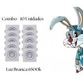 Kit 10 Spots Led Embutir Quadrado 3w  - cód 20002 - CTB