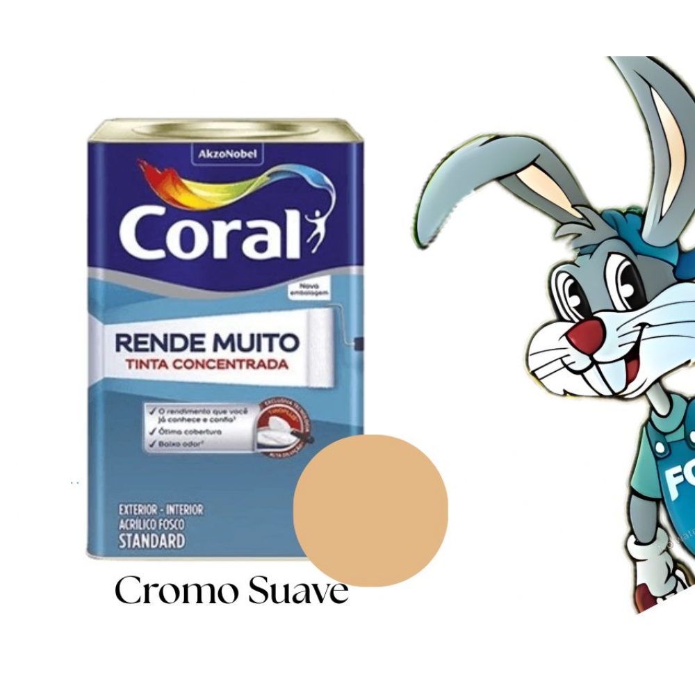 Tinta Coral Rende Muito 16L - Tinta concentrada - CROMO SUAVE