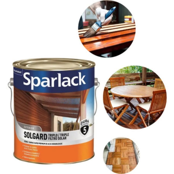 Verniz Sparlack Solgard Natural Acetinado 900ml - Base Solvente - SOLGARD