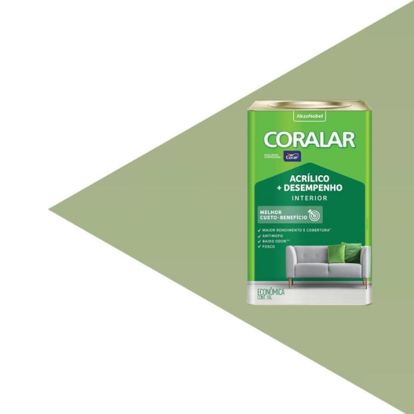 Tinta Coral Coralar - Acrílico + Desempenho - VERDE KIWI 18L
