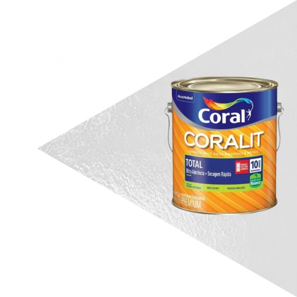Esmalte Sintético Coralit Total 900mL - Base Água - BRANCO BR
